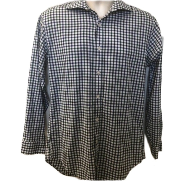 Esquire Men's Plaid Non Iron Casual Button Down Shirt Long Sleeve Slim Fit 15.5 - Picture 1 of 12